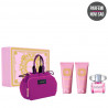 VERSACE BRIGHT CRYSTAL EDT 90ml + BODY LOTION 100ml + SHOWER GEL 100ml + SOFT MAKEUP CASE
